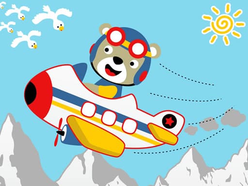 Play Friendly Airplanes For Kids Coloring online